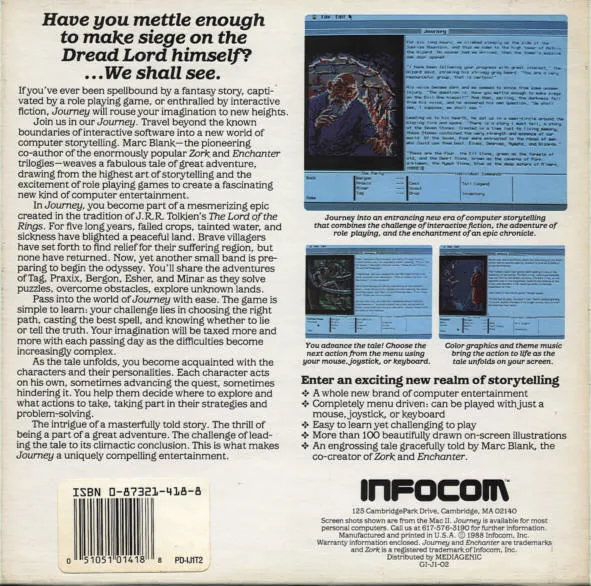 Journey: The Quest Begins box back