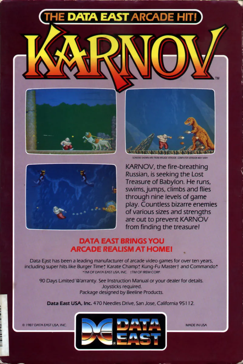 Karnov box back