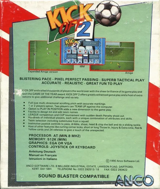 Kick Off 2 box back