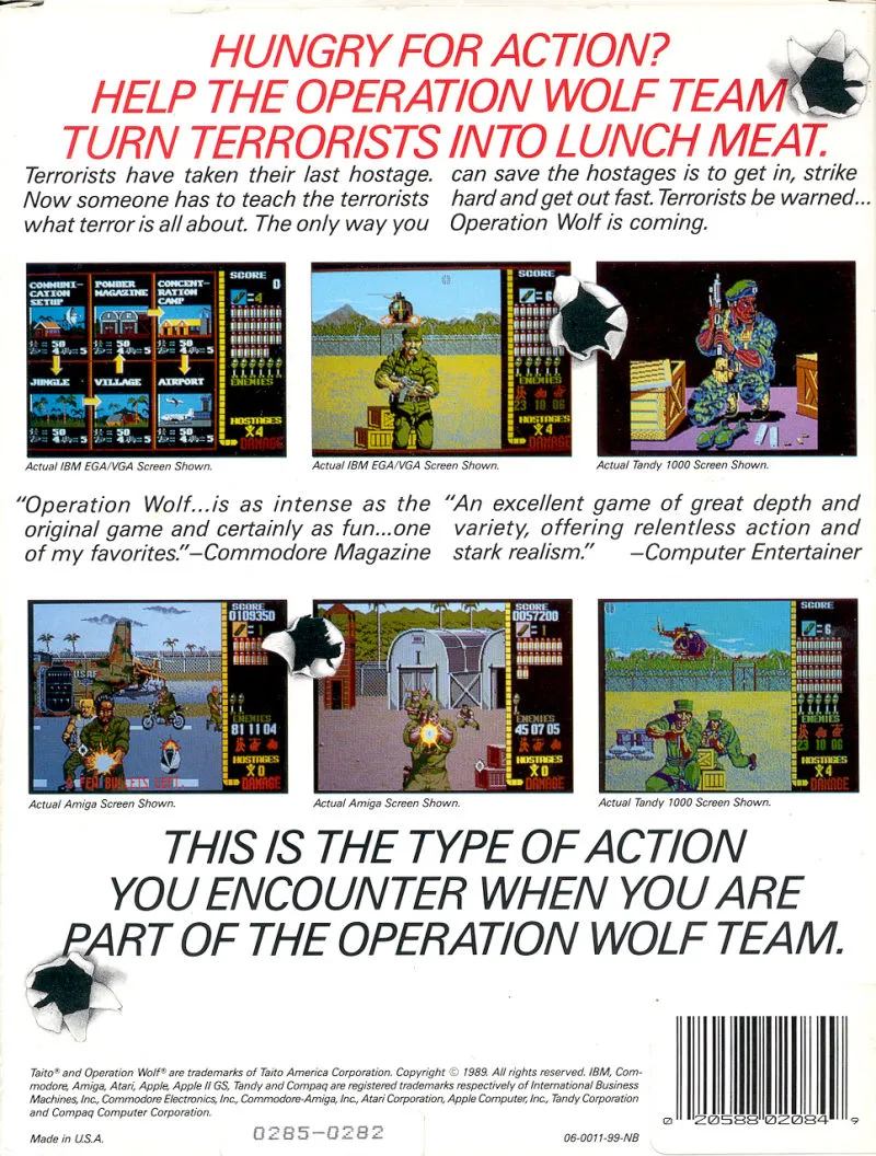Operation Wolf box back