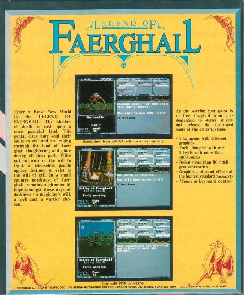 Legend of Faerghail box back