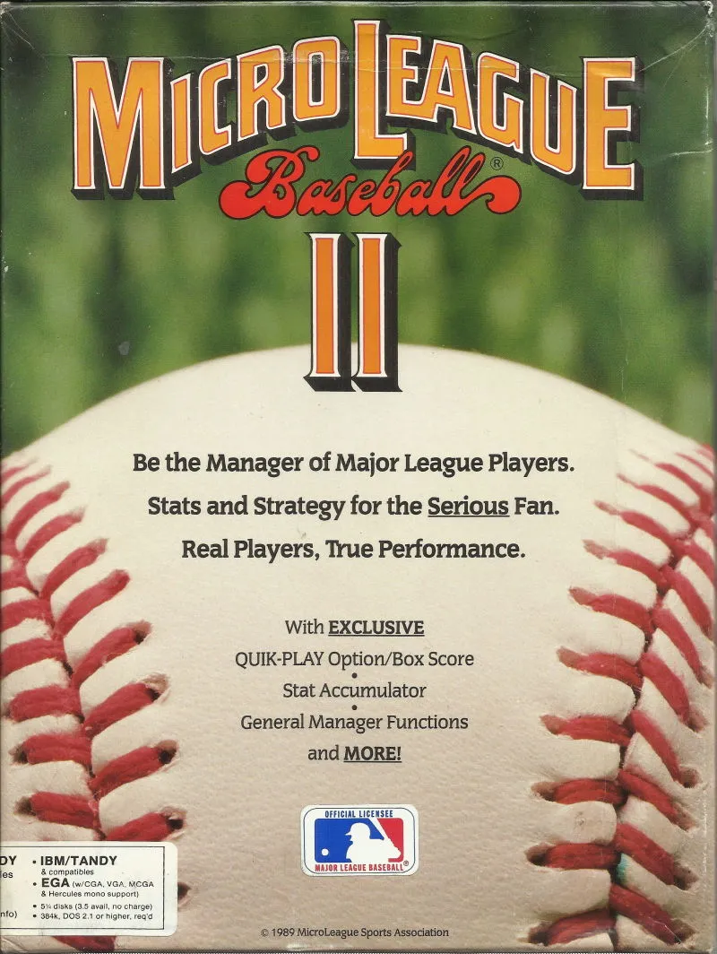 Backdrop artwork for MicroLeague Baseball II