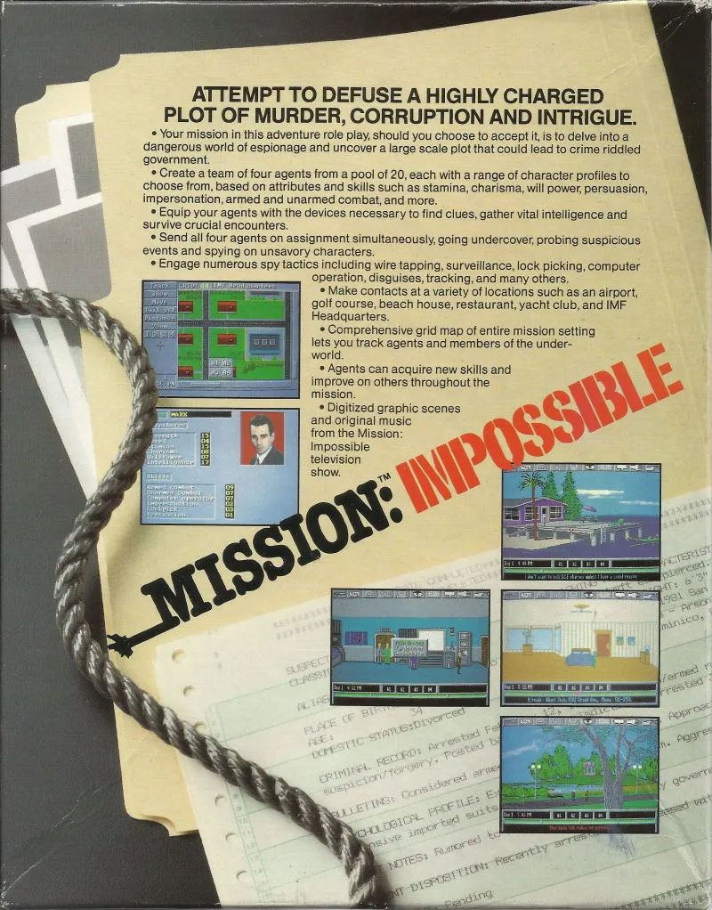 Mission: Impossible box back