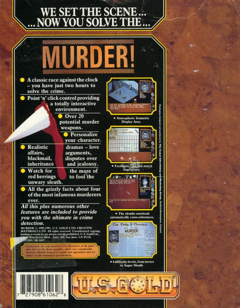 Murder! box back