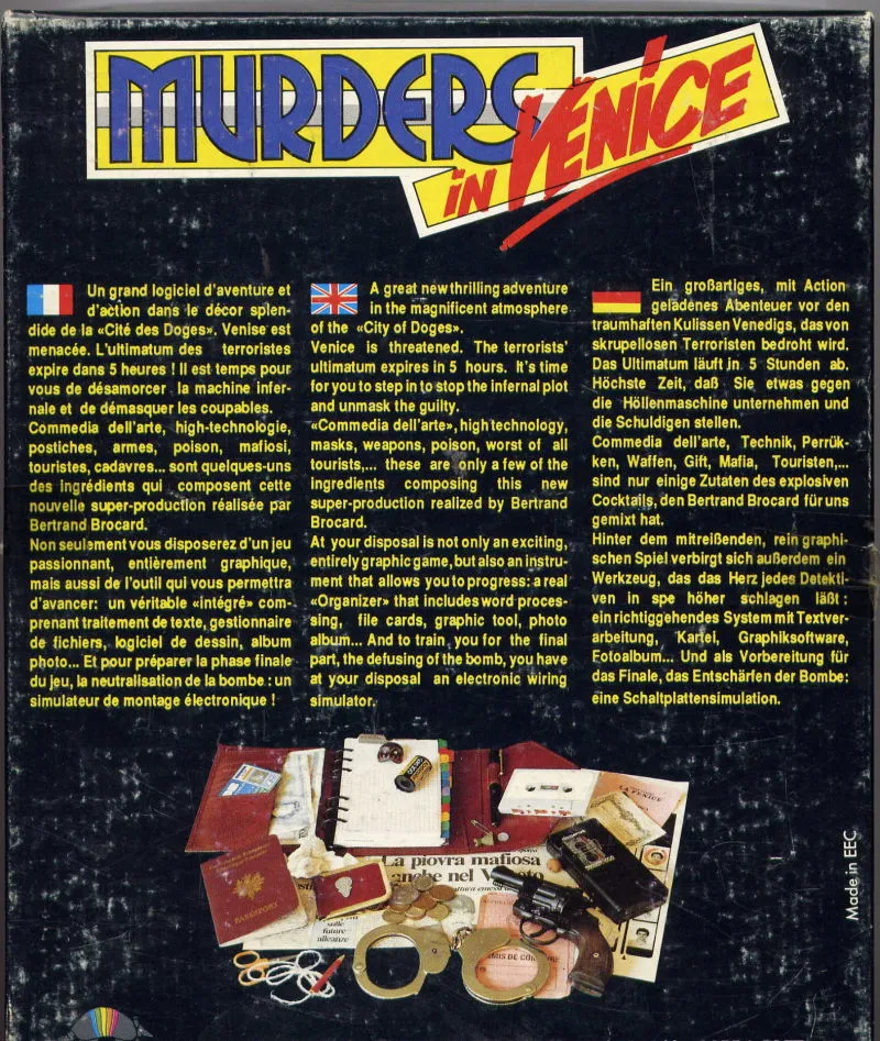 Murders in Venice box back