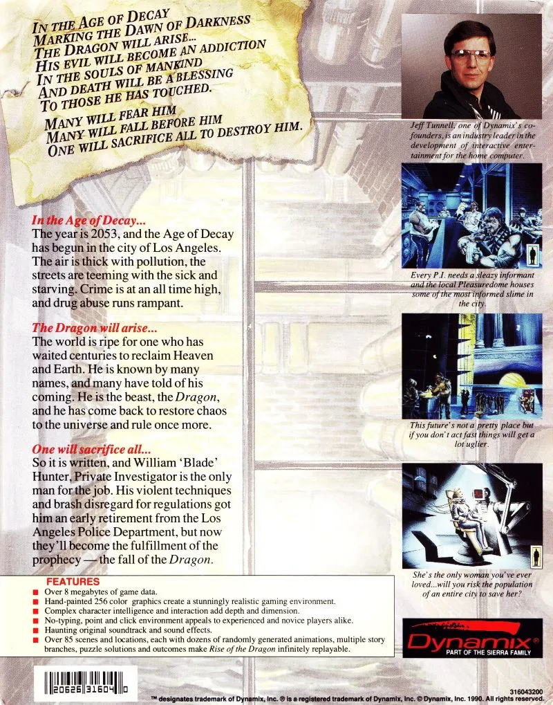 Rise of the Dragon box back