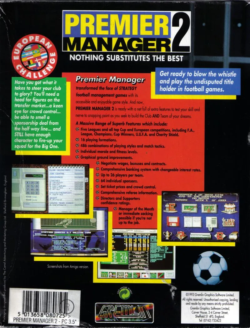 Backdrop artwork for Premier Manager 2