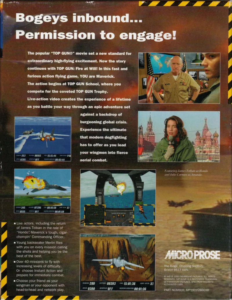Backdrop artwork for Top Gun: Fire at Will!