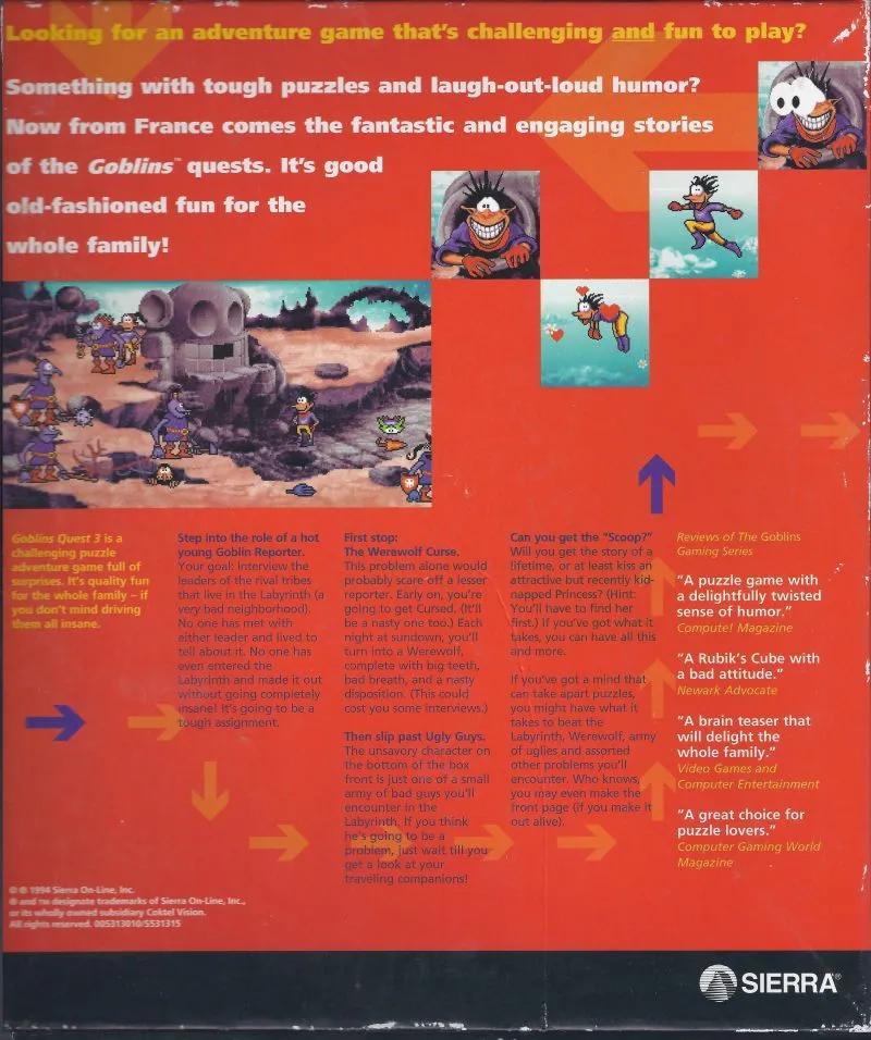 Goblins Quest 3 box back