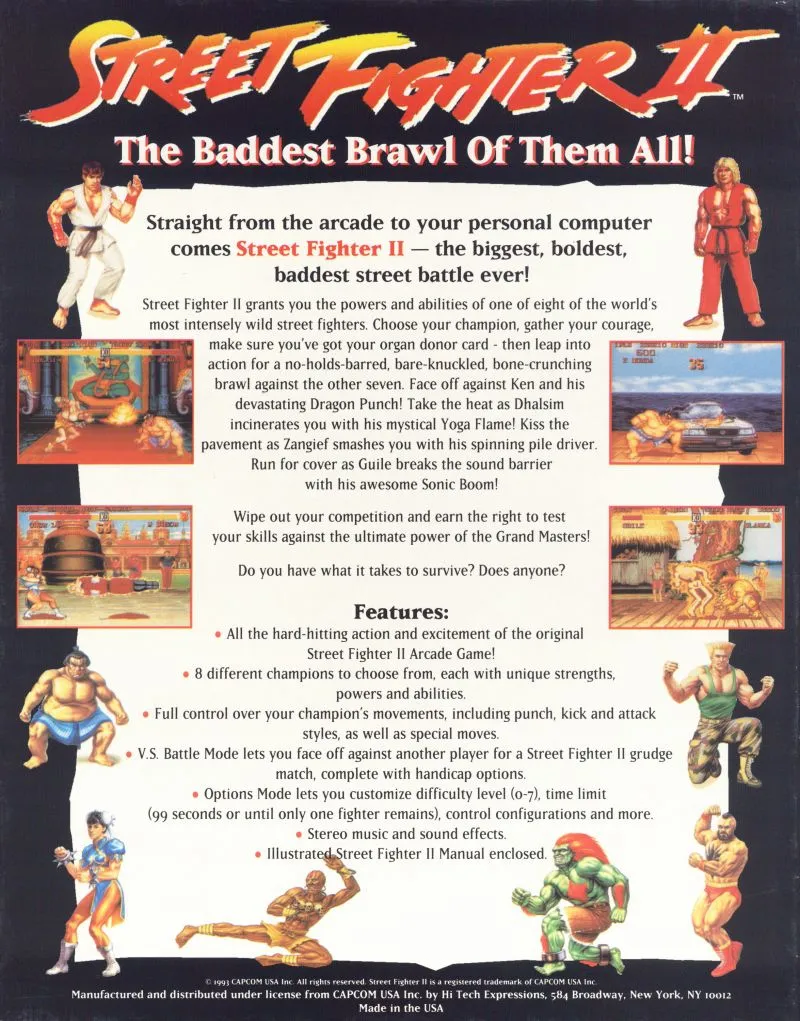 Backdrop artwork for Street Fighter II