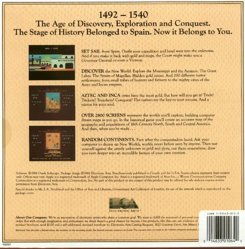 7 Cities of Gold box back