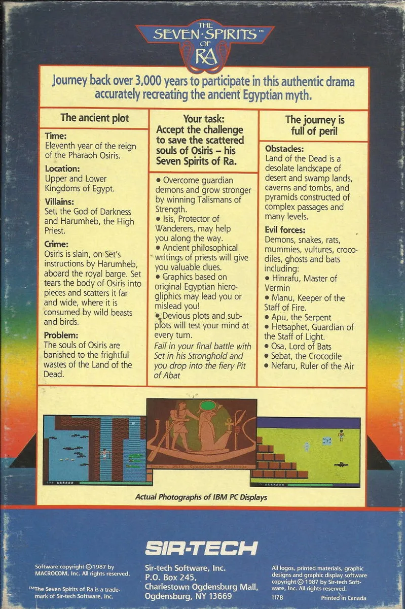 Backdrop artwork for The Seven Spirits of Ra