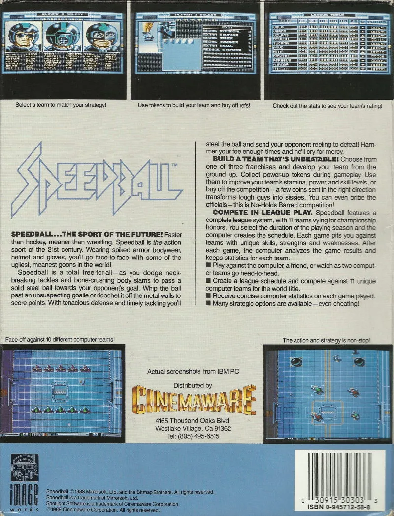Backdrop artwork for Speedball
