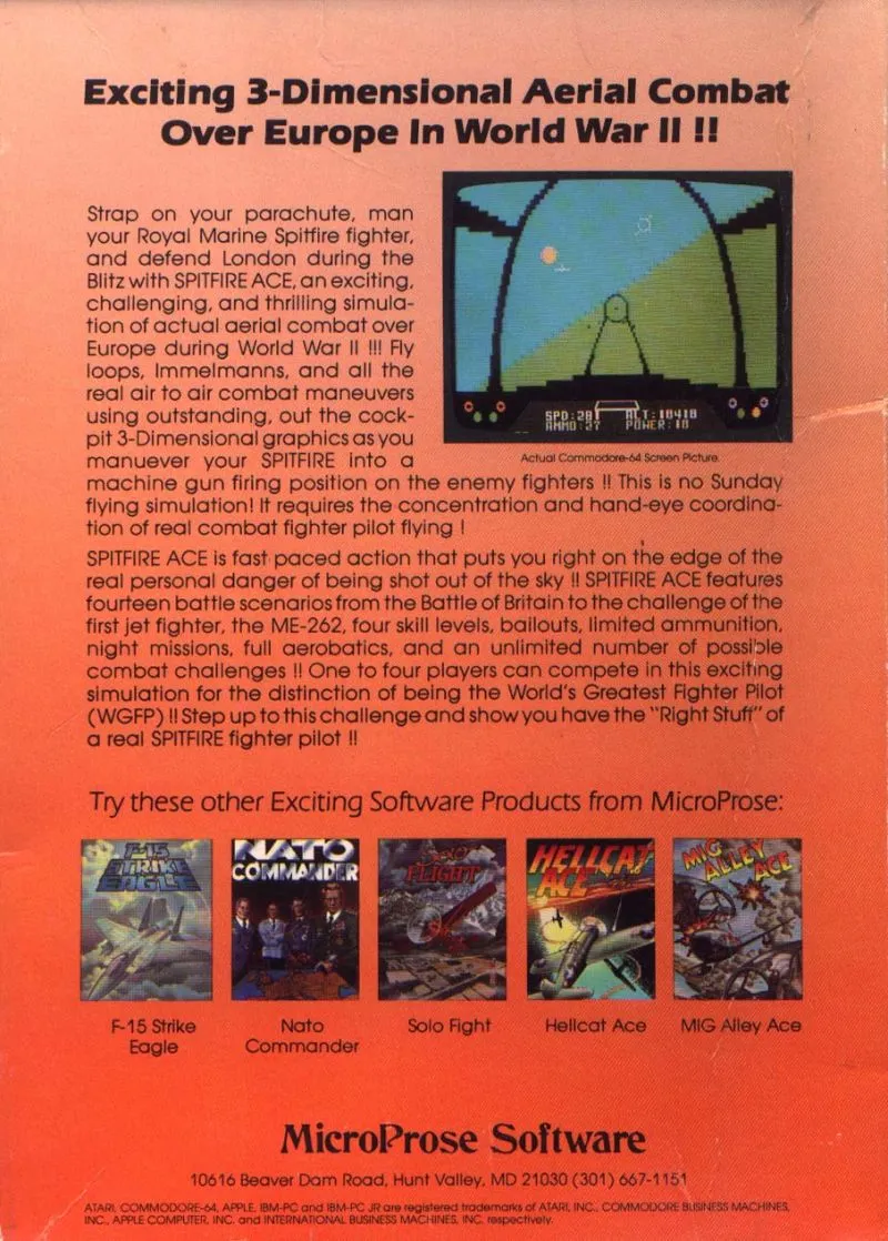 Backdrop artwork for Spitfire Ace