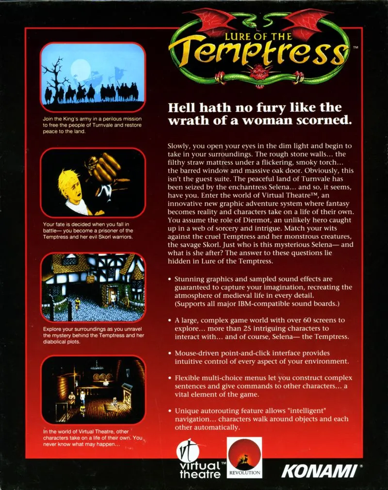 Lure of the Temptress box back