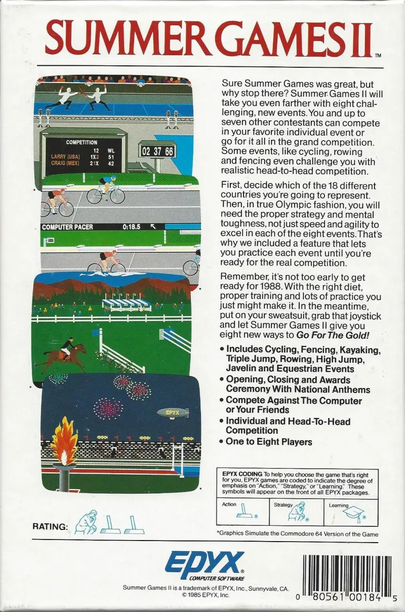 Backdrop artwork for Summer Games II