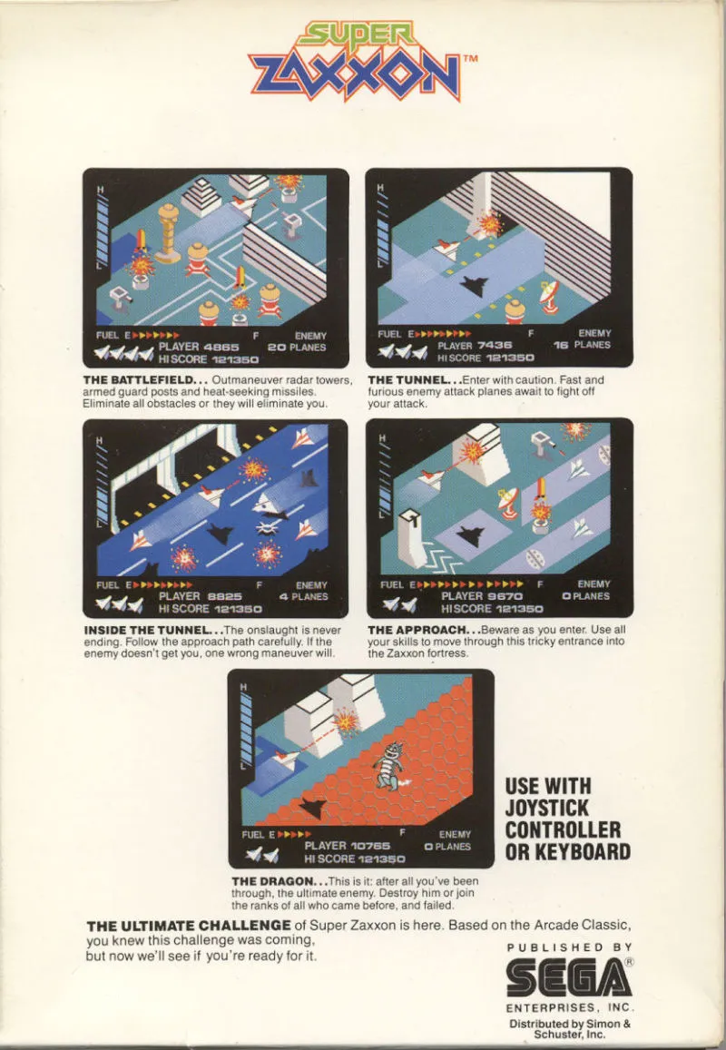 Super Zaxxon box back