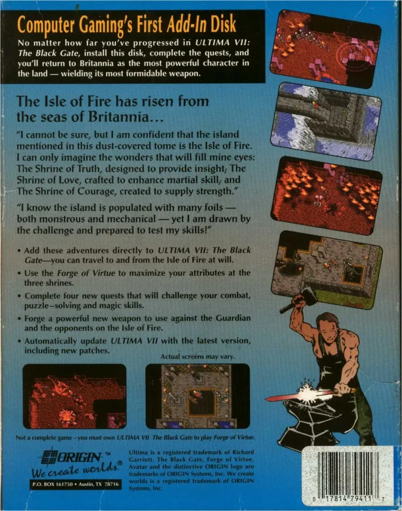 Backdrop artwork for Ultima VII: The Black Gate + Forge of Virtue