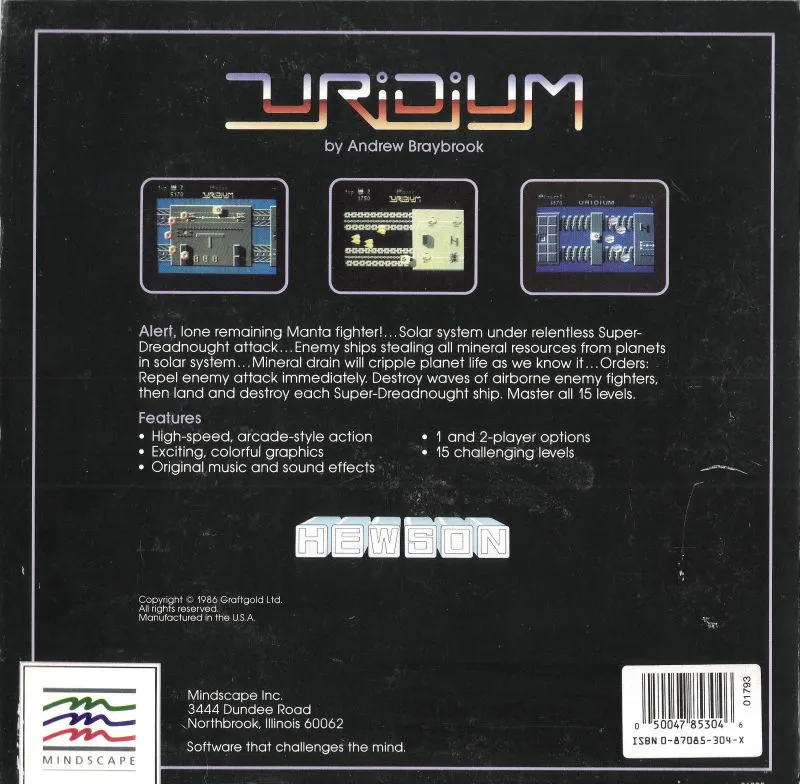 Backdrop artwork for Uridium