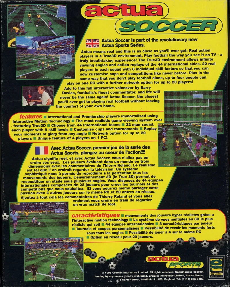 Backdrop artwork for VR Soccer '96