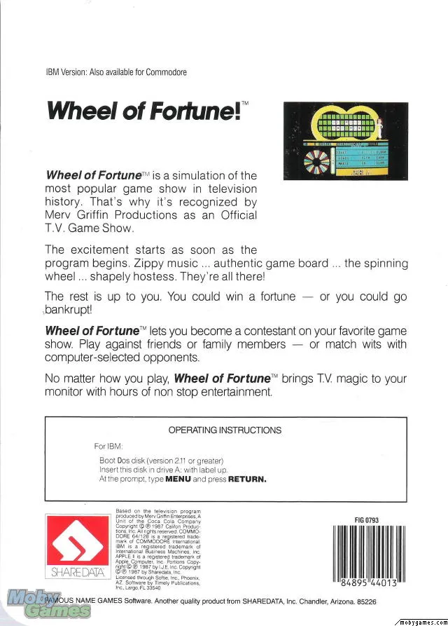 Backdrop artwork for Wheel of Fortune (1986)