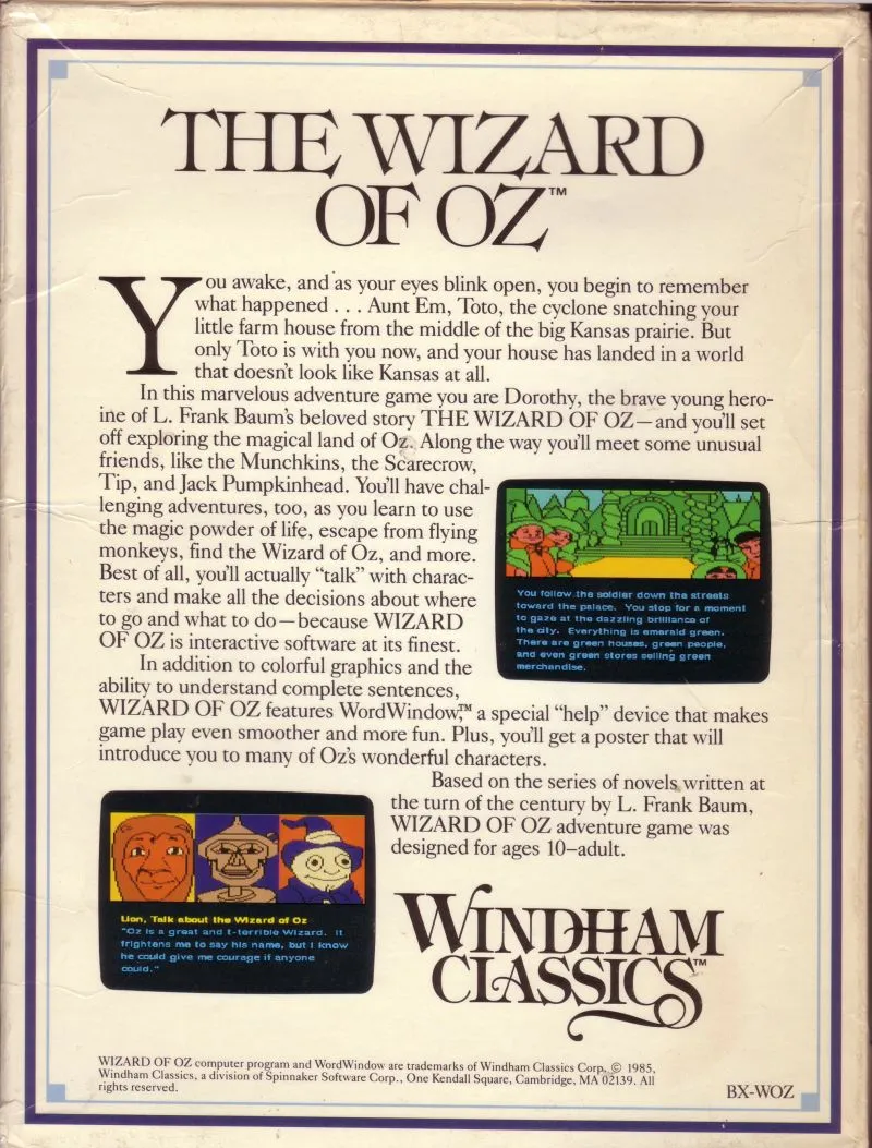Backdrop artwork for The Wizard of Oz