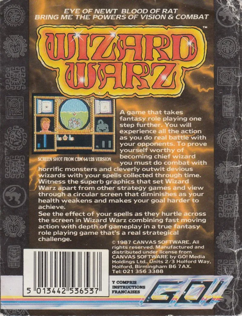 Wizard Warz box back
