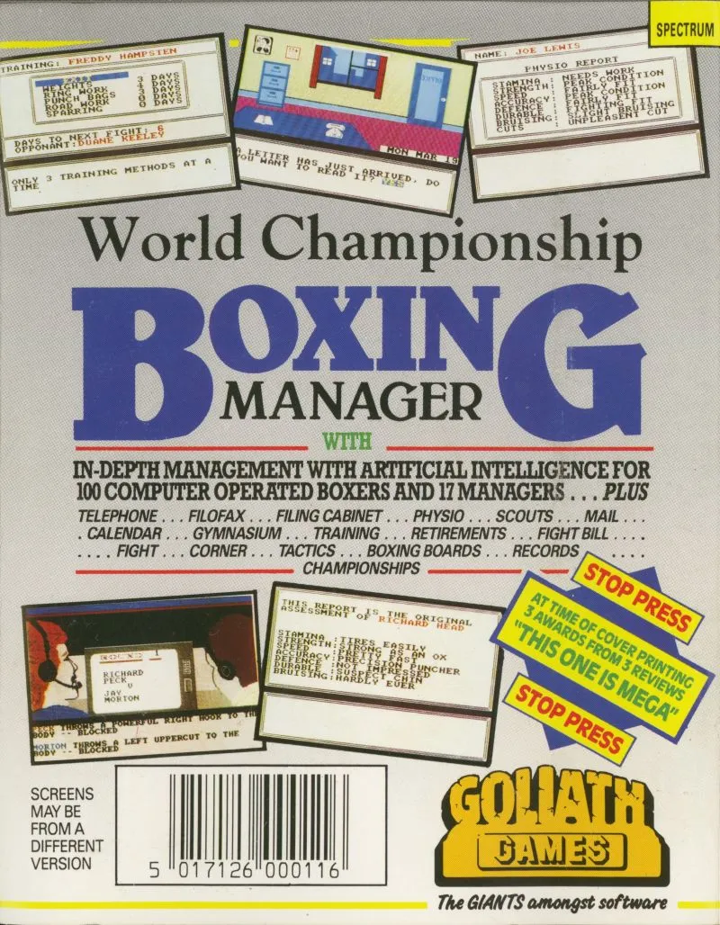 Backdrop artwork for World Championship Boxing Manager