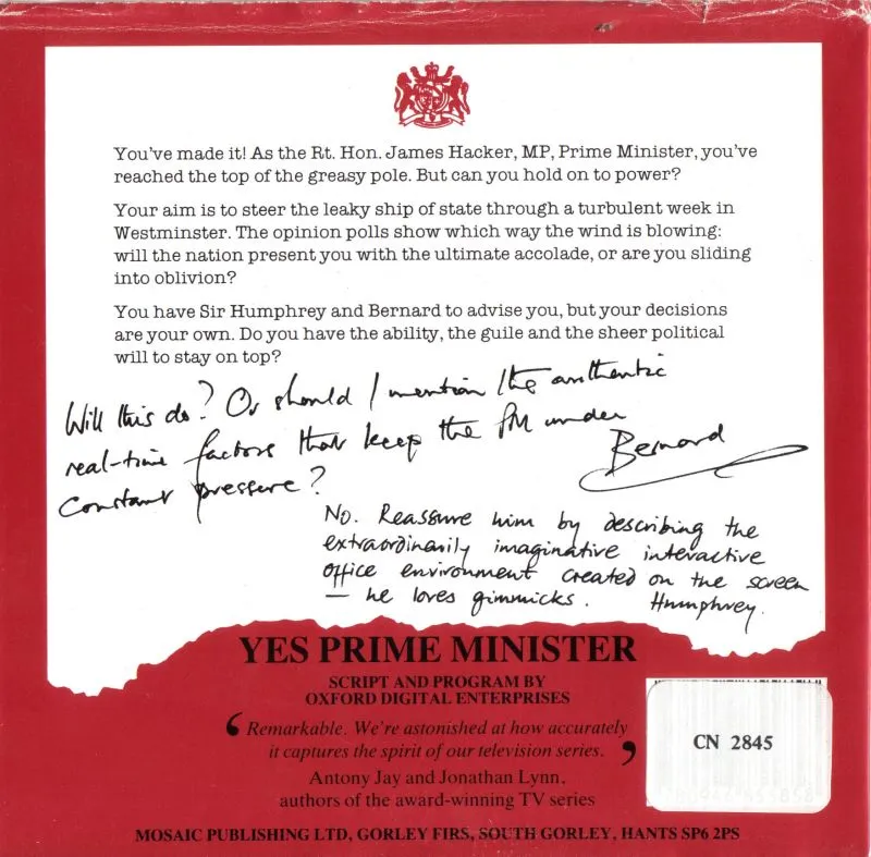 Backdrop artwork for Yes, Prime Minister