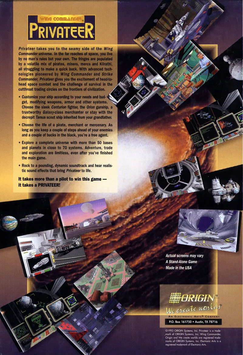 Backdrop artwork for Wing Commander: Privateer