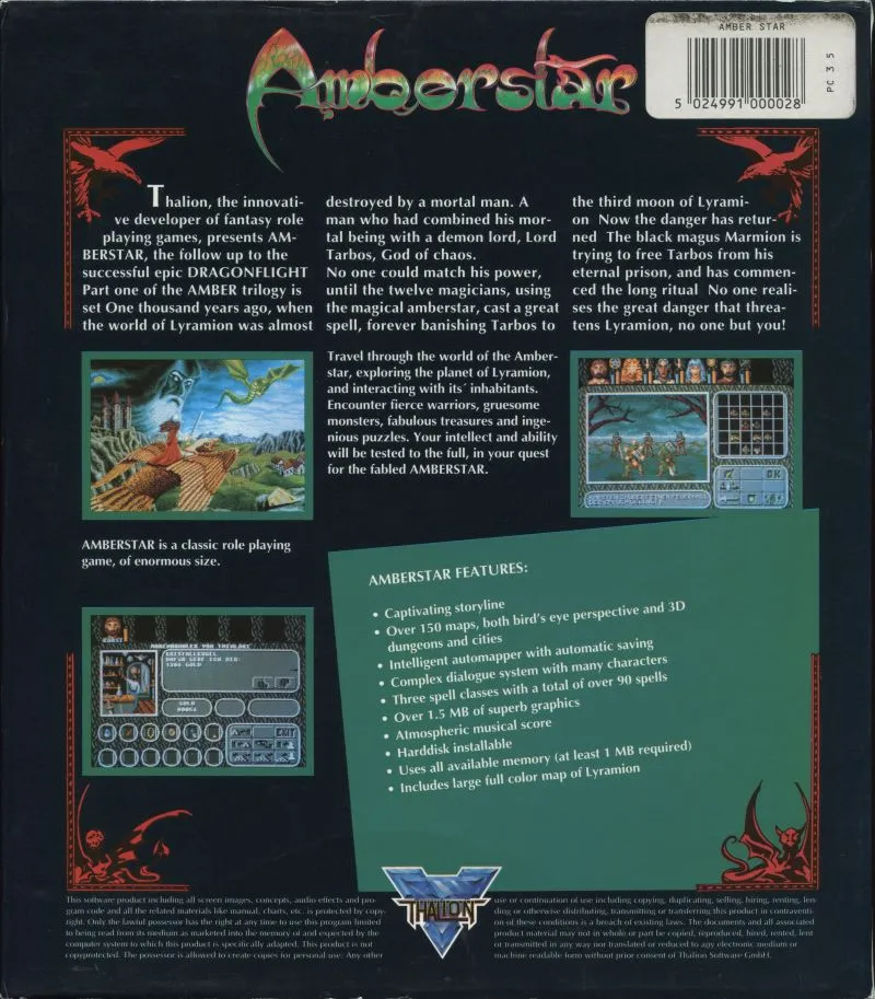 Amberstar box back
