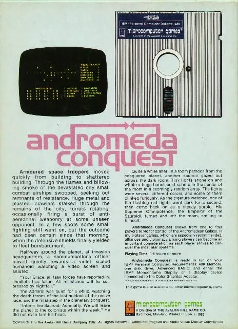 Andromeda Conquest box back