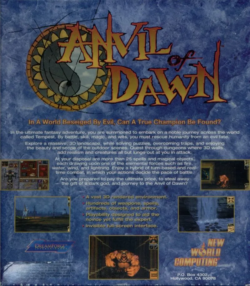 Anvil of Dawn box back