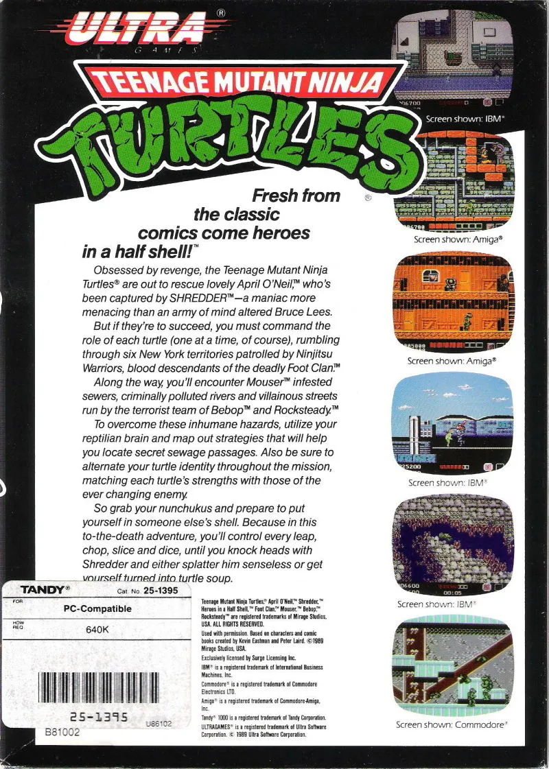Backdrop artwork for Teenage Mutant Ninja Turtles