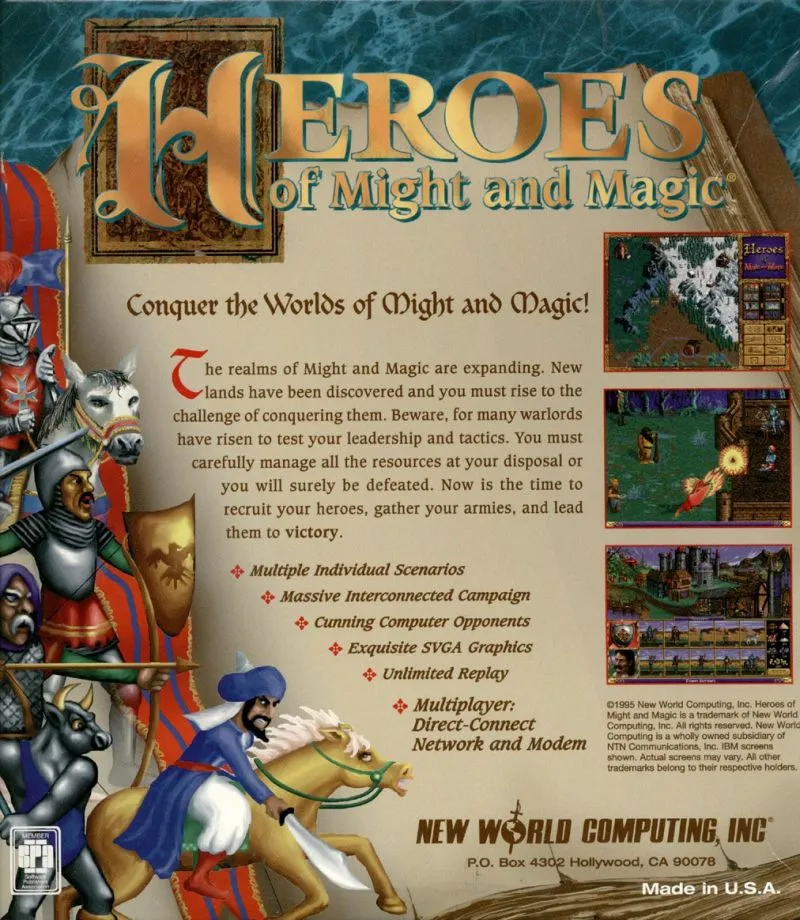 Heroes of Might and Magic box back
