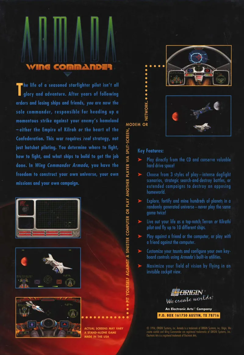Backdrop artwork for Wing Commander Armada
