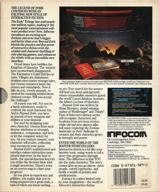 Beyond Zork: The Coconut of Quendor box back