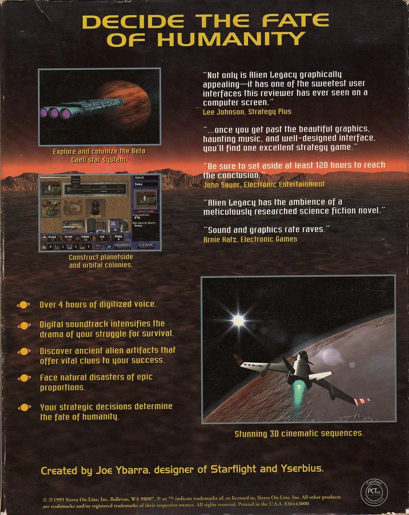 Alien Legacy box back