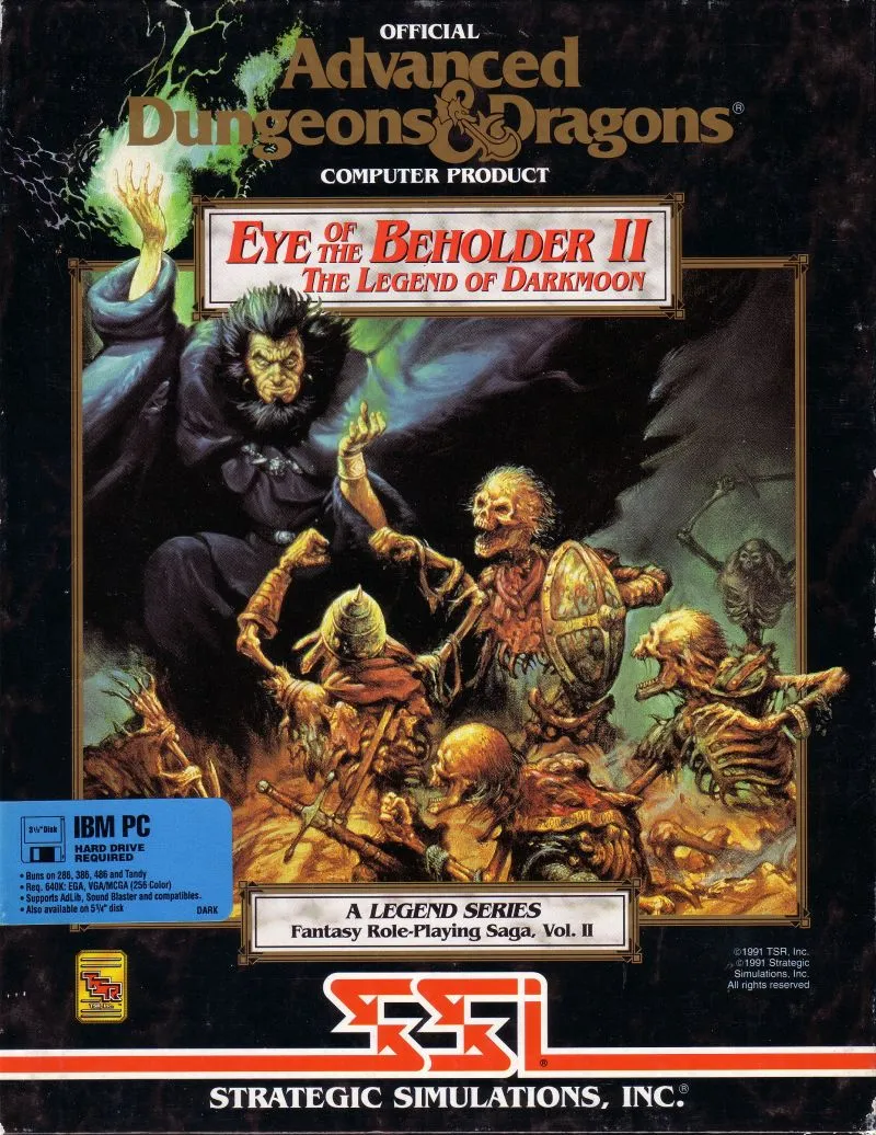 Backdrop artwork for Eye of the Beholder II: The Legend of Darkmoon