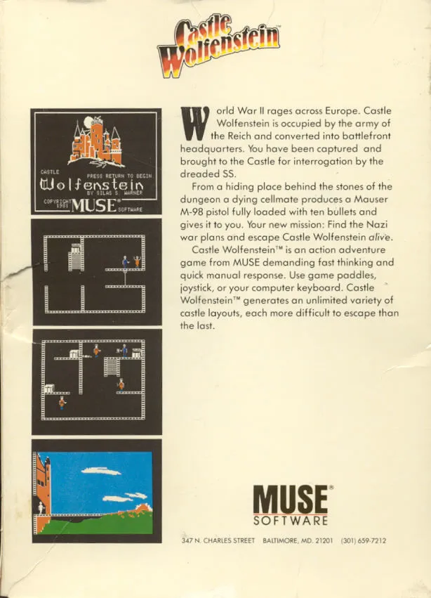 Castle Wolfenstein box back