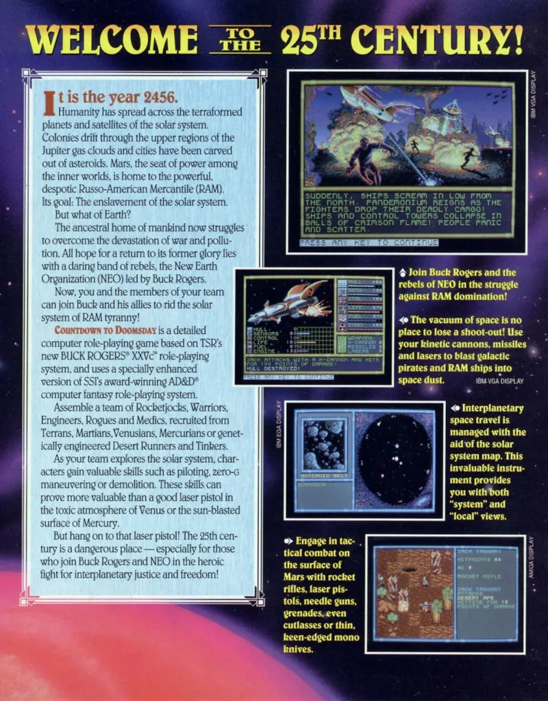 Buck Rogers: Countdown to Doomsday box back