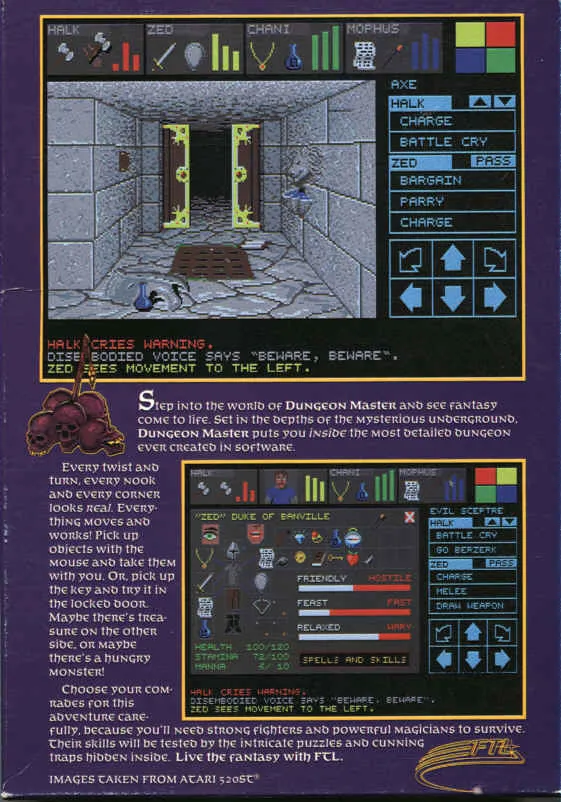 Dungeon Master box back