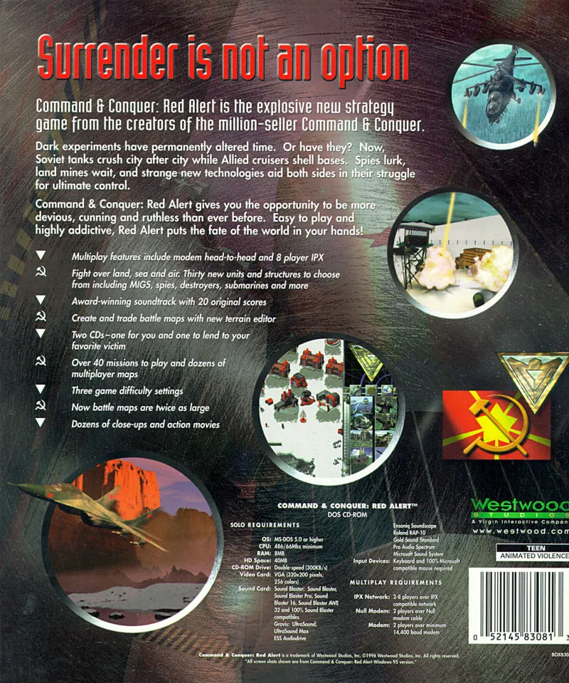 Command & Conquer: Red Alert box back