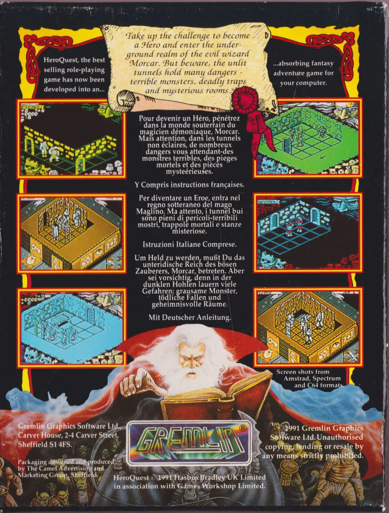 HeroQuest box back