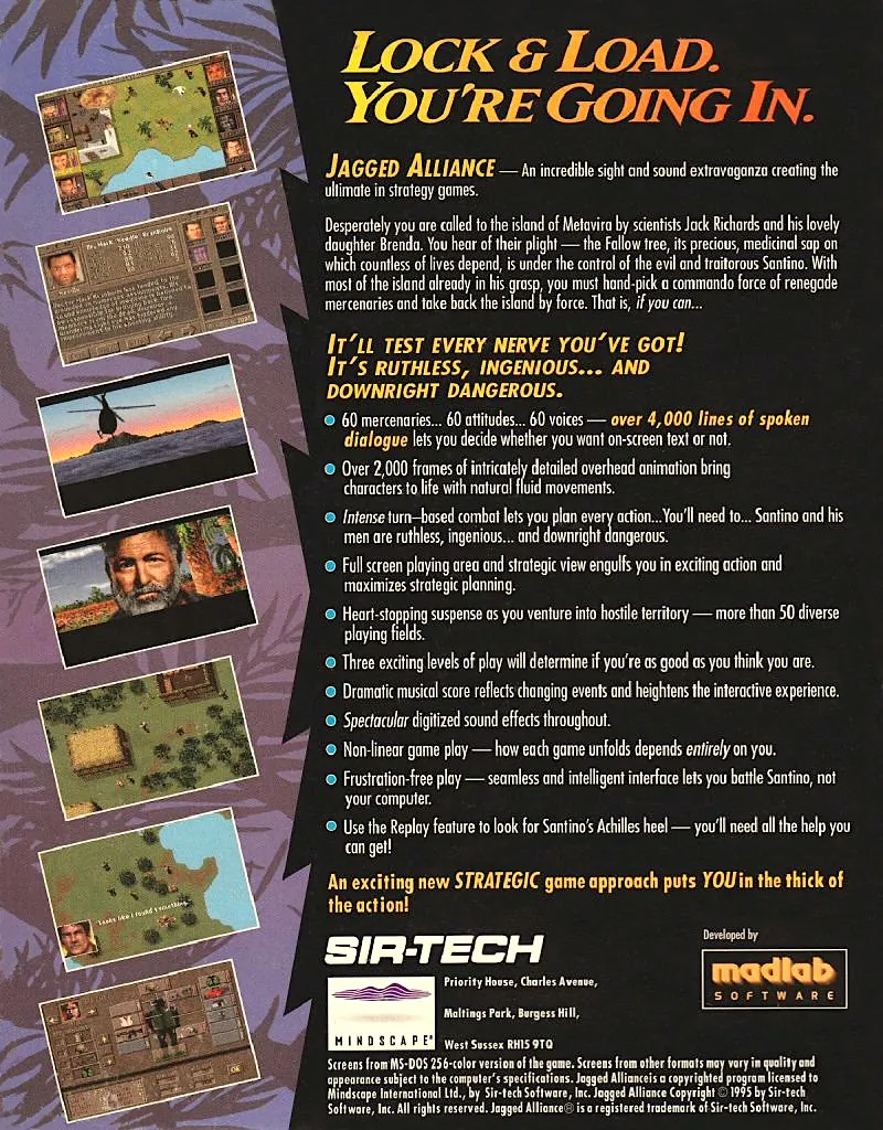Jagged Alliance box back