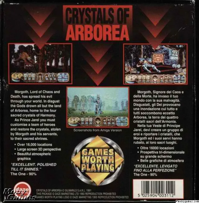 Crystals of Arborea box back