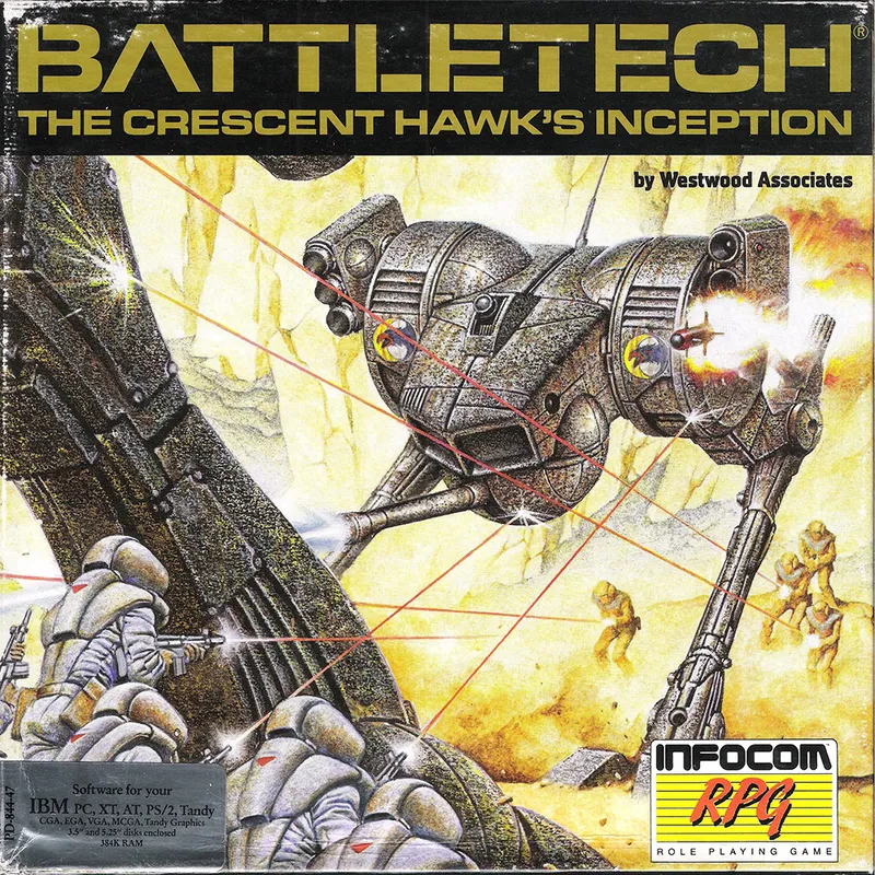 BattleTech: The Crescent Hawk's Inception cover art for MS-DOS