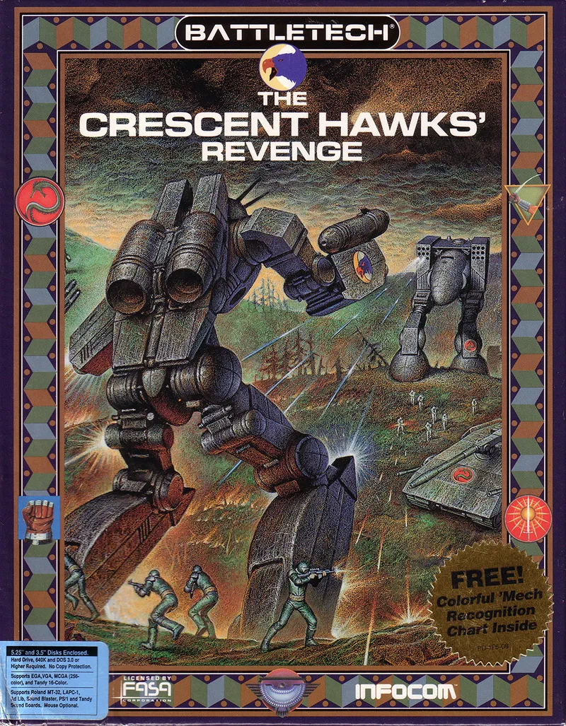 BattleTech: The Crescent Hawks' Revenge cover art for MS-DOS