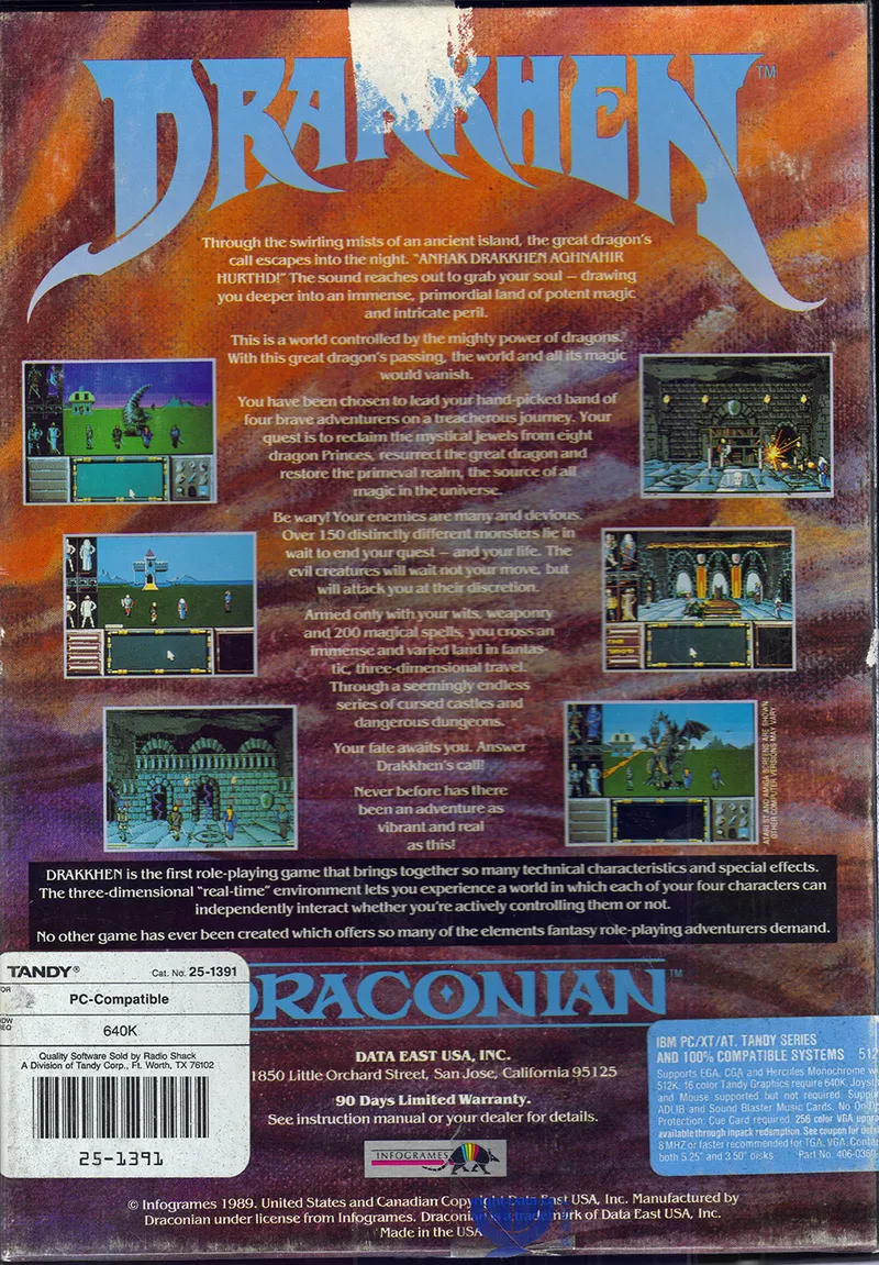 Drakkhen box back