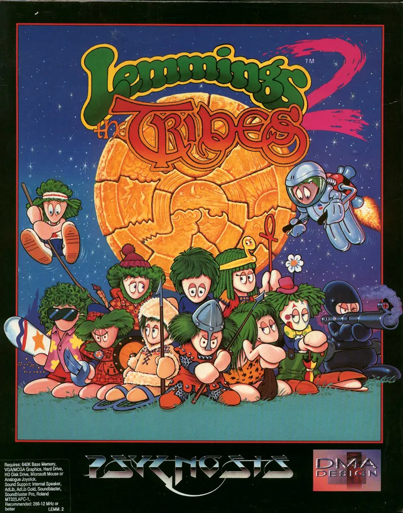 Backdrop artwork for Lemmings 2: The Tribes